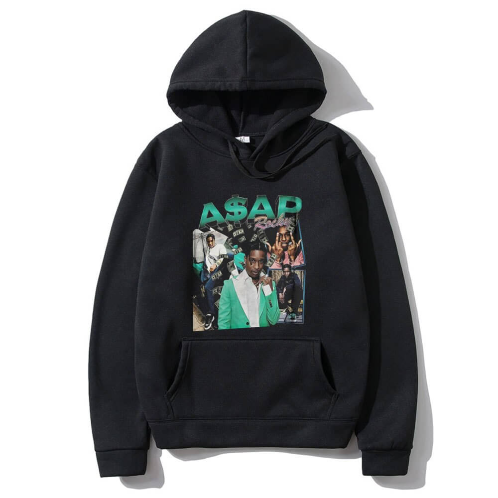 Playboi Carti Rap ASAP Rocky Green Print Hoodie